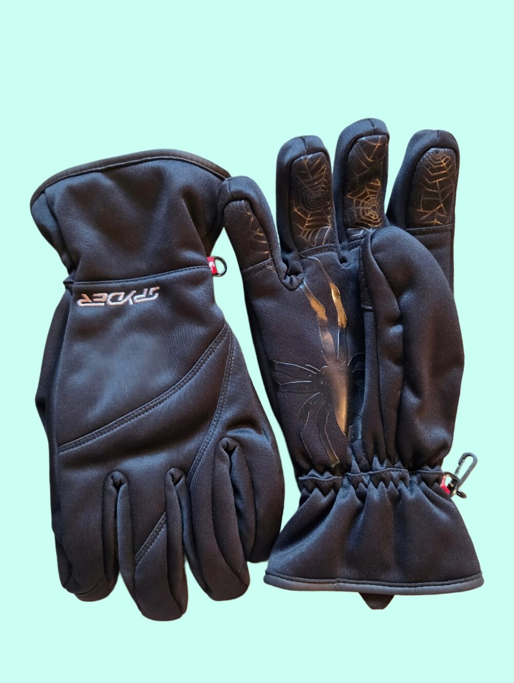 Spyder Black Winter Gloves with Grip
